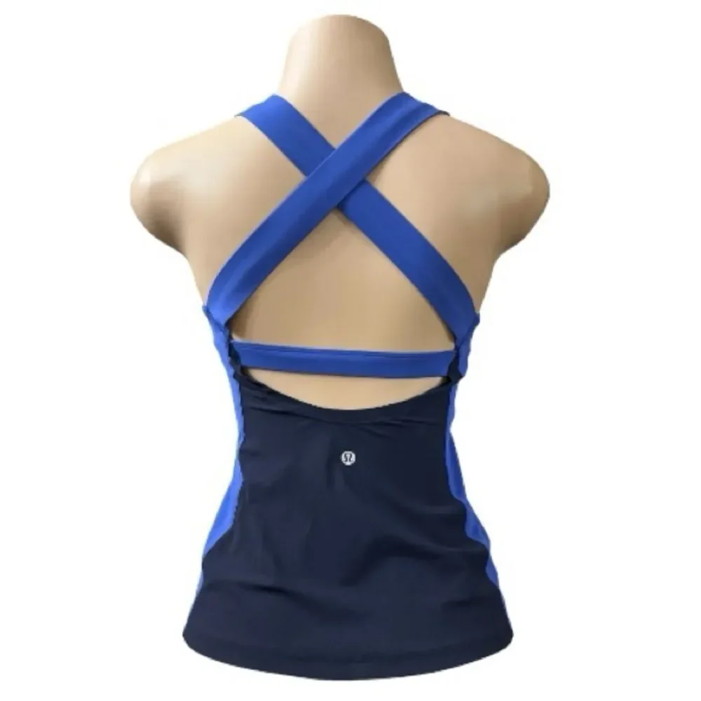 Lululemon long breath 2-in-1  midnight navy/ Moroccan Blue
